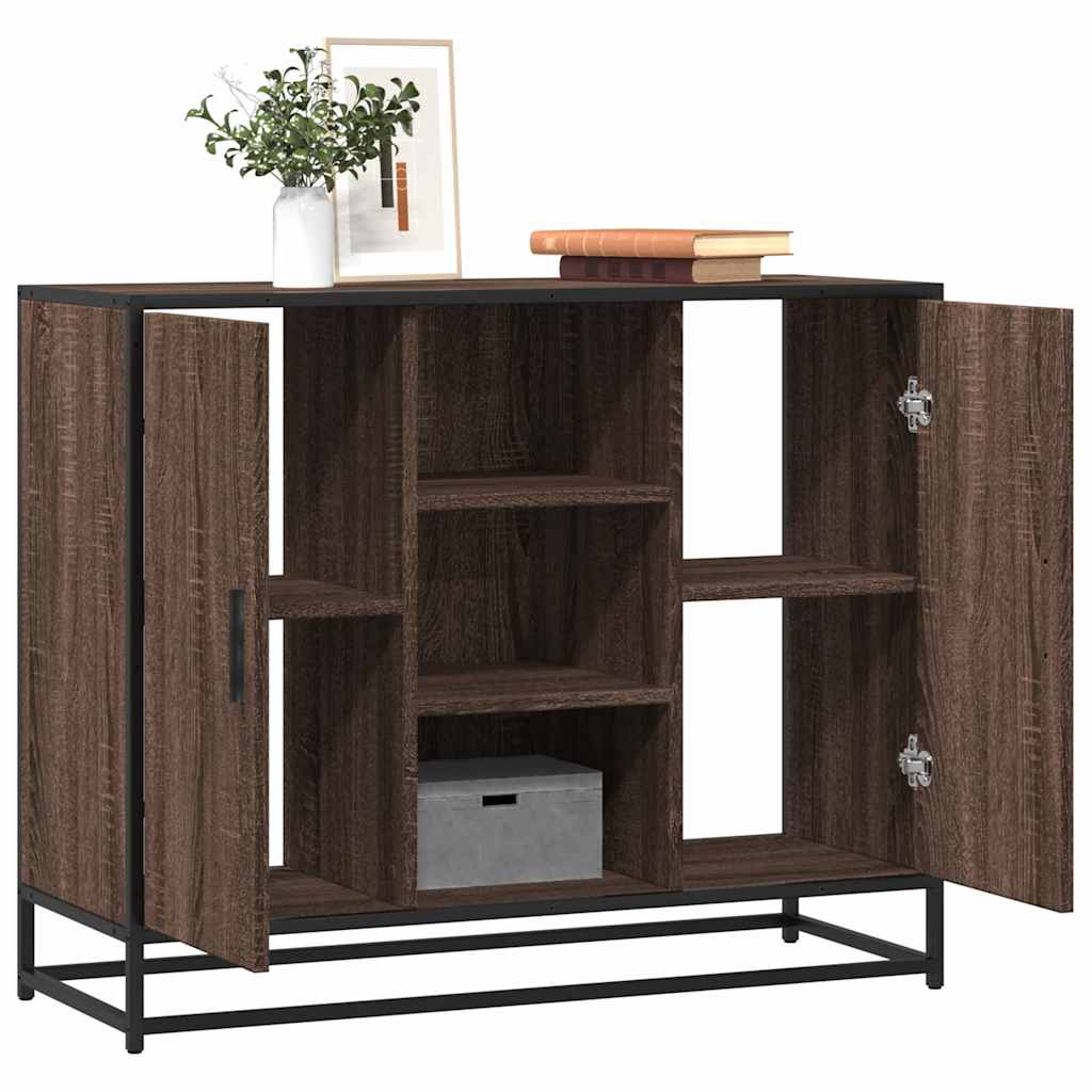 E-shop Multidom Komoda hnedý dub 92x35x76 cm kompozitné drevo