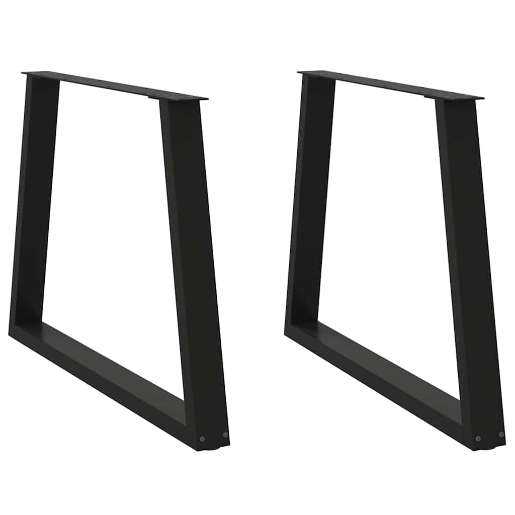 E-shop Multidom Nohy k jedálenskému stolu v tvare V, 2 ks, čierne, 90 x (72-73,3) cm, oceľ