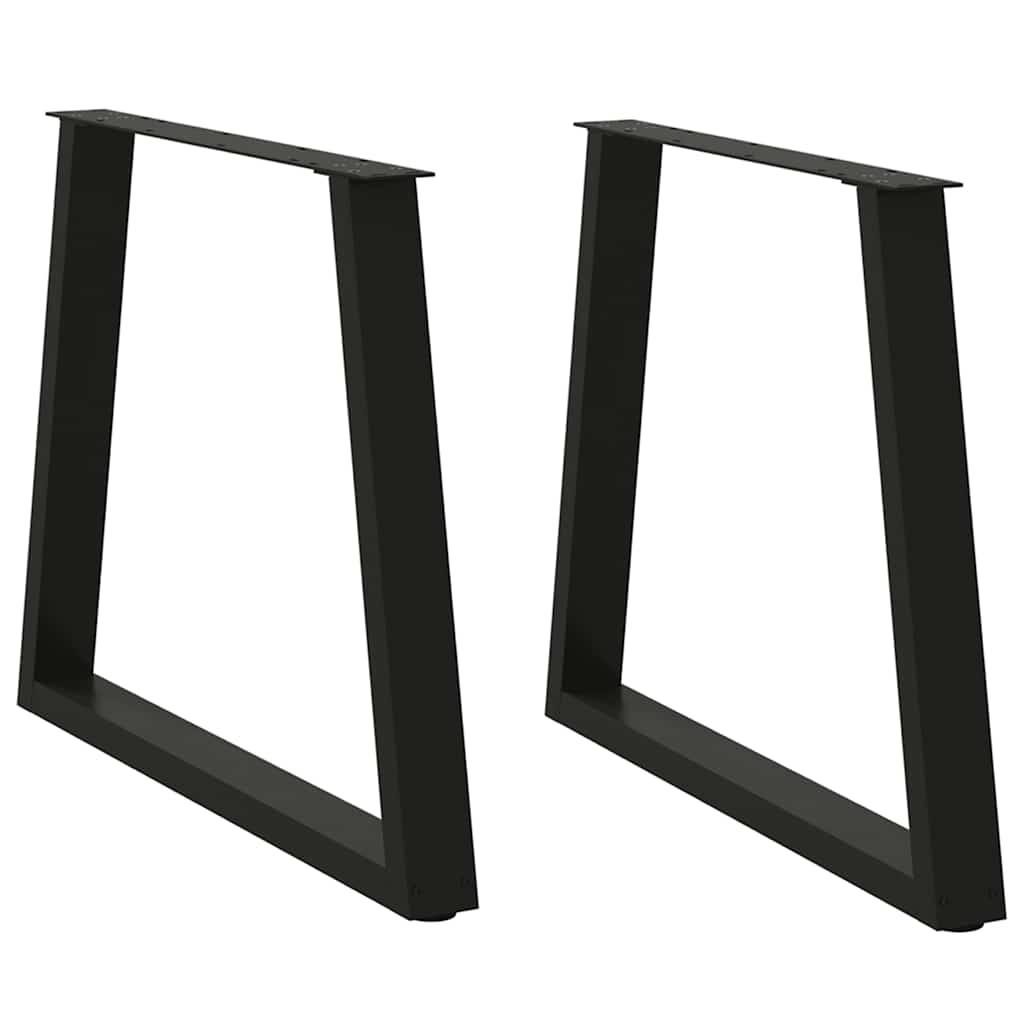 E-shop Multidom Nohy k jedálenskému stolu v tvare V, 2 ks, čierne, 70 x (72-73,3) cm, oceľové