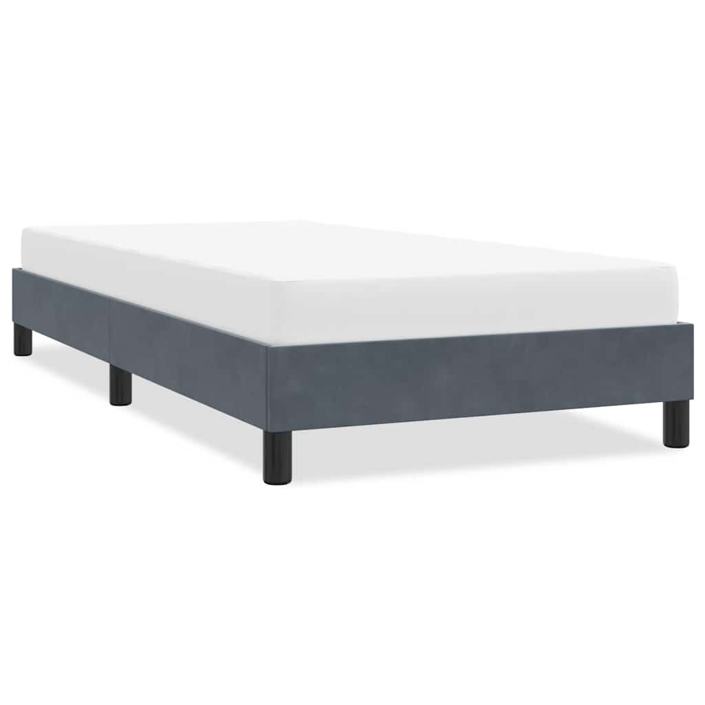 E-shop Multidom Rám postele bez matraca Tmavosivá 100x220 cm Zamat