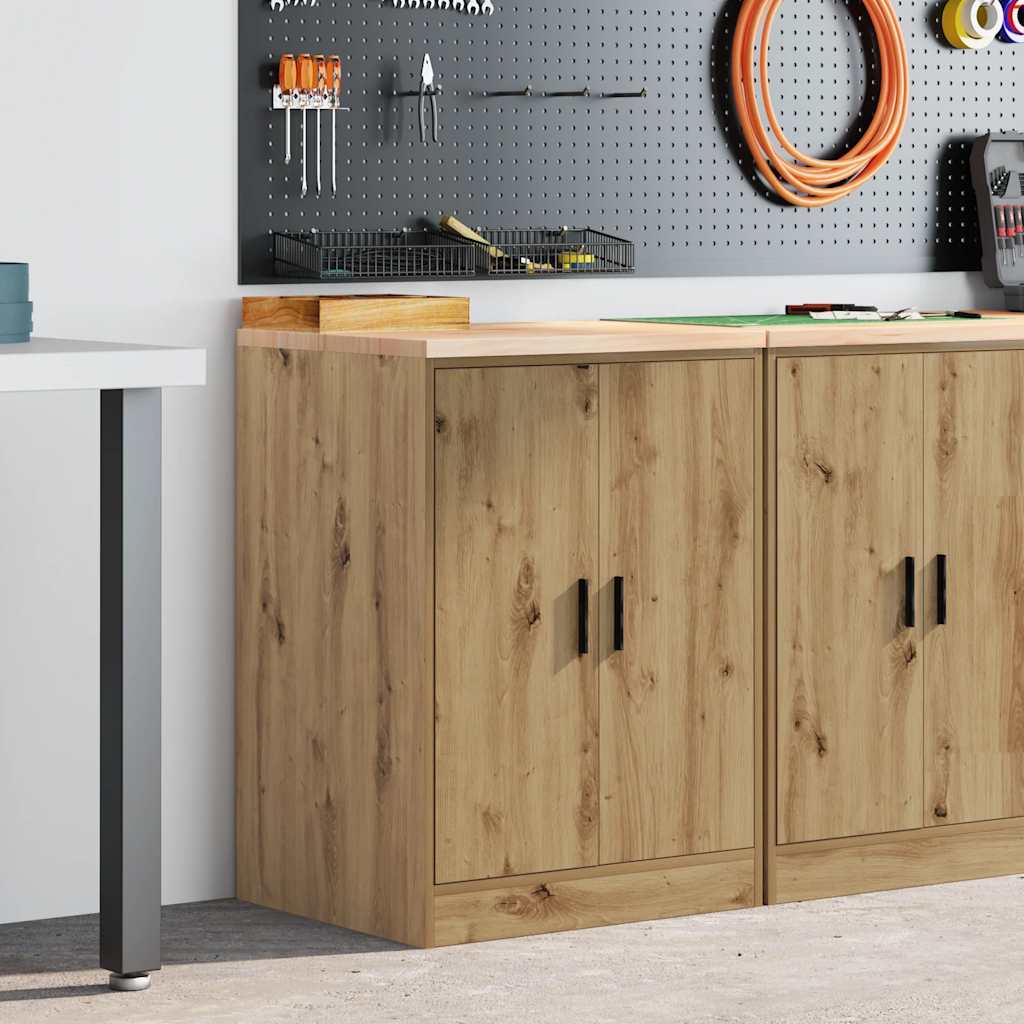 E-shop Multidom Garážová skriňa dub artisan 60x51x85 cm masívna borovica