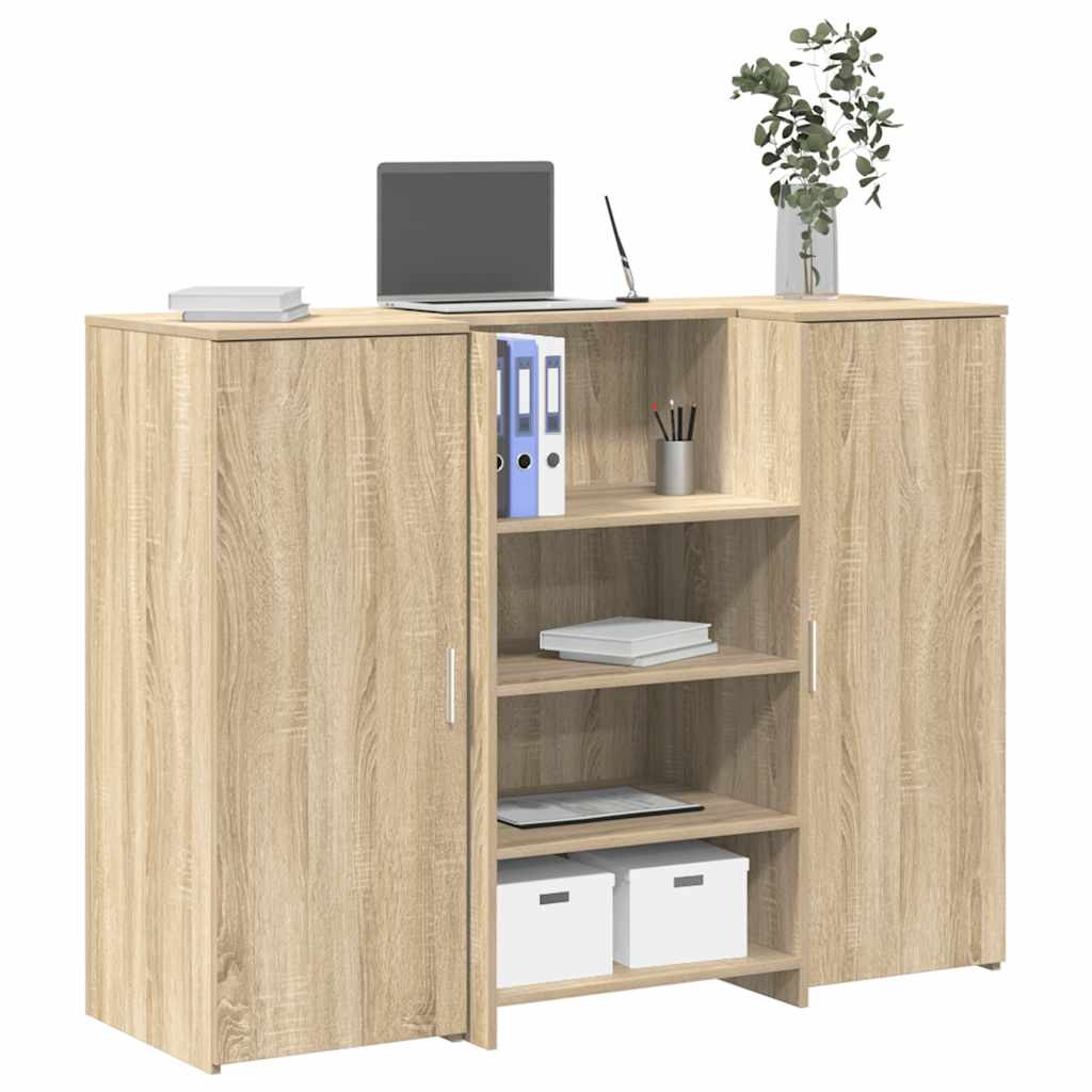 E-shop Multidom Recepčný stôl dub sonoma 135x50x103,5 cm kompozitné drevo