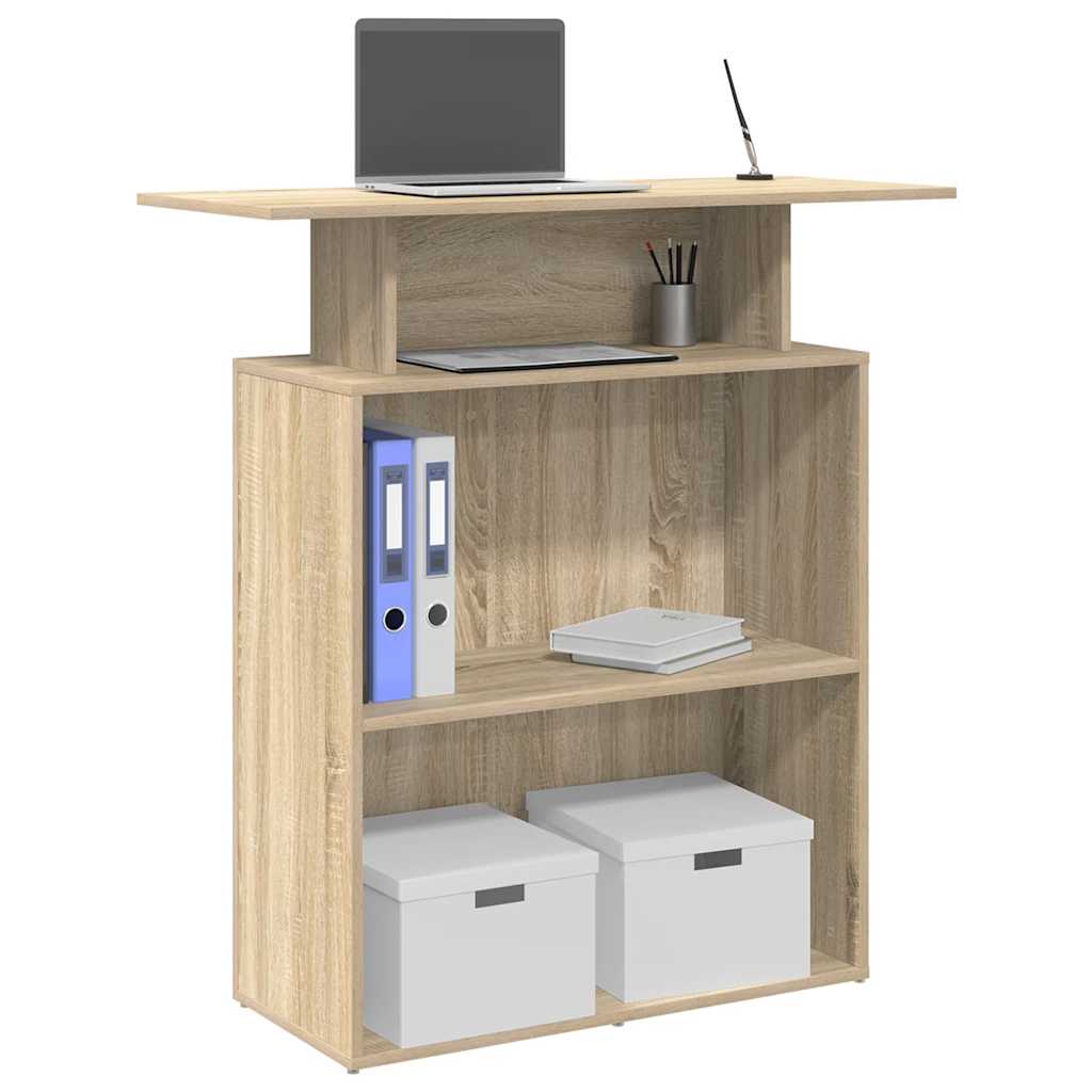 E-shop Multidom Recepčný pult, dub sonoma, 100x40x104 cm, imitácia dreva
