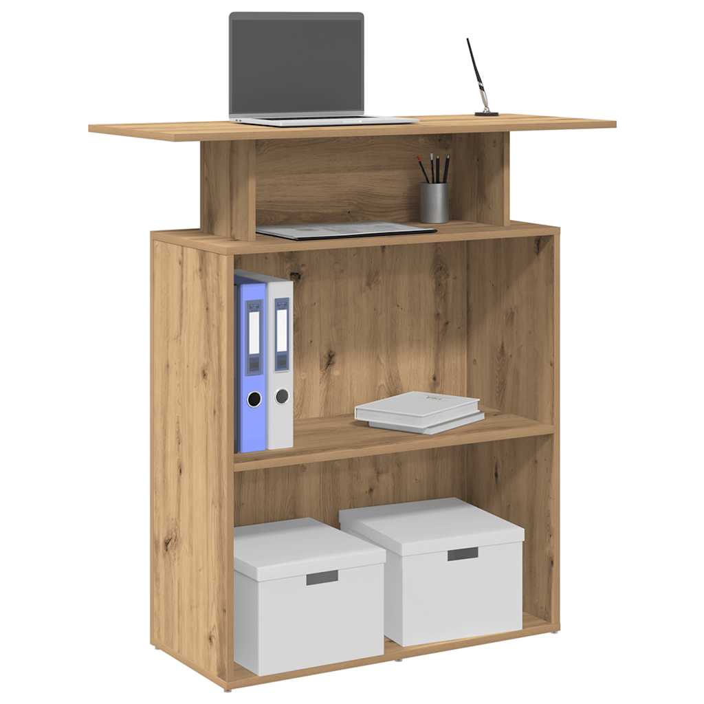 E-shop Multidom Recepčný stôl dub artisan 100x40x104 cm kompozitné drevo