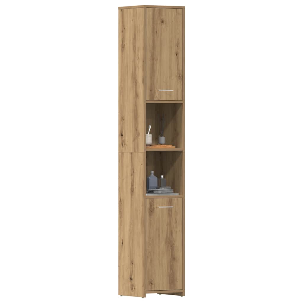 E-shop Multidom Kúpeľňová skrinka Dub Artisan 30x30x183,5 cm Drevo