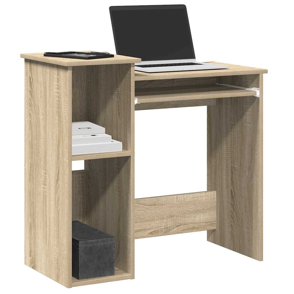 E-shop Multidom Stôl s policami Dub Sonoma 84x40x78 cm Upravené drevo