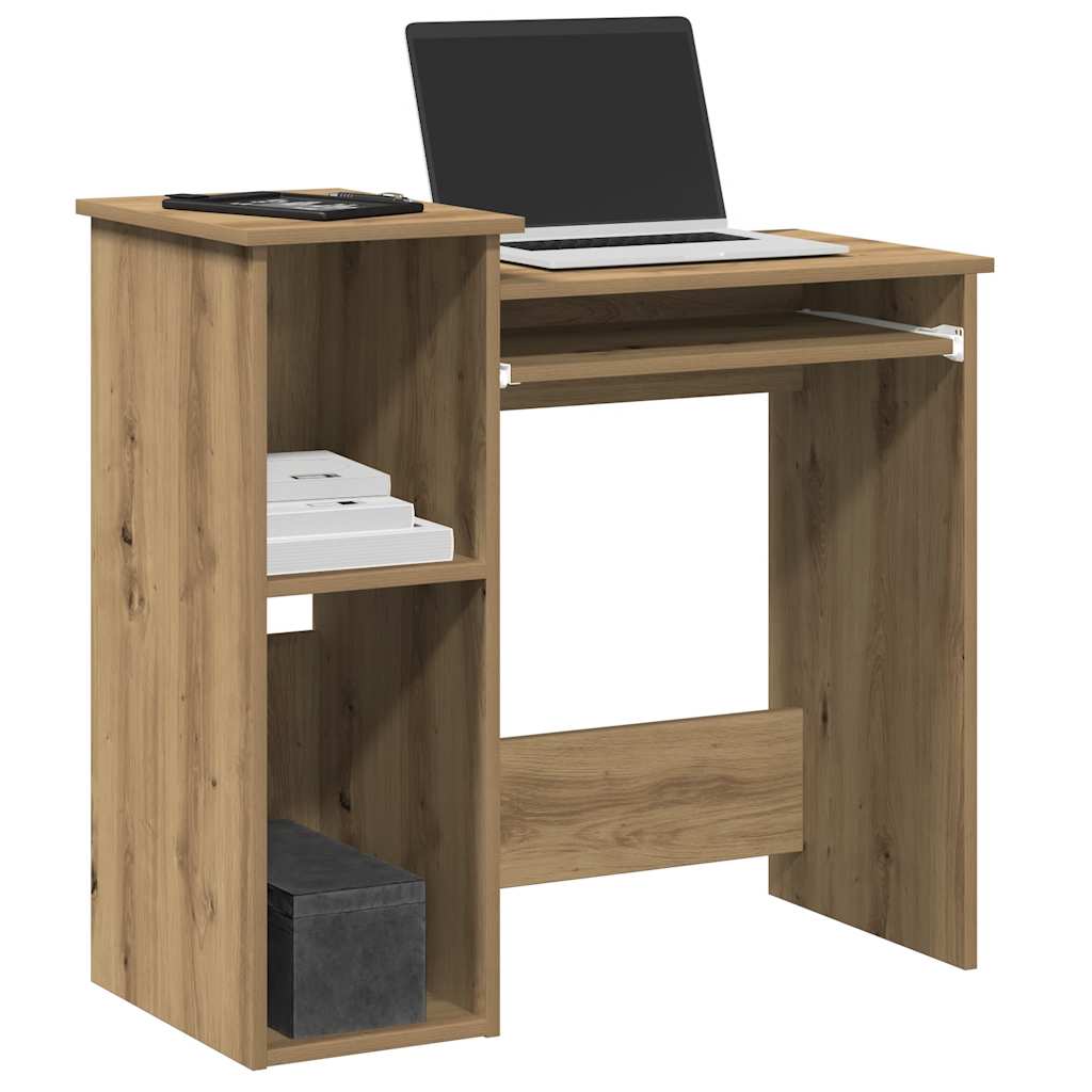 E-shop Multidom Stôl s policami Dub Artisan 84x40x78 cm Umelecké drevo