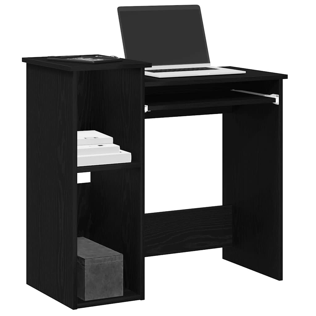 E-shop Multidom Stôl s policami Čierna 84x40x78 cm Konštrukcia dreva