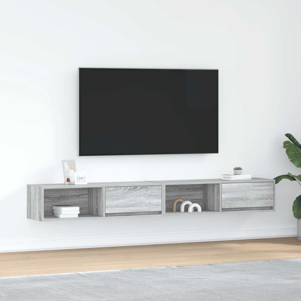 E-shop Multidom TV skrinky 2 ks Grey Sonoma 100x31x25,5 cm Engineered Wood