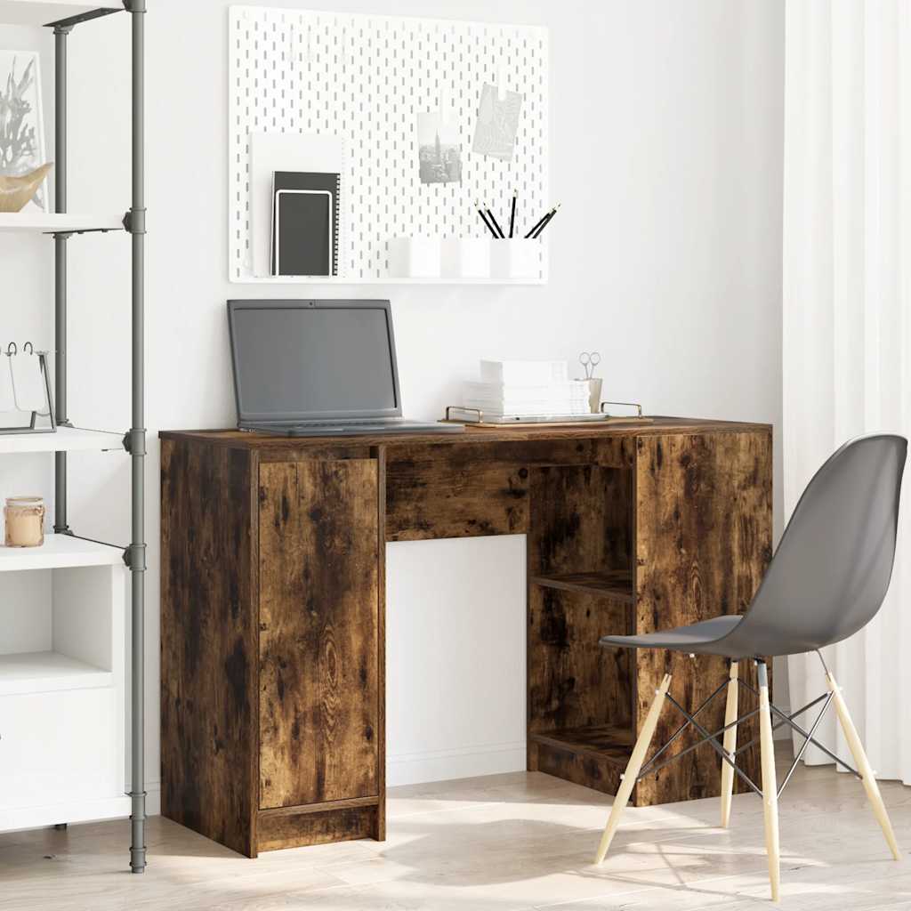 E-shop Multidom Stôl dymový dub 120x42x76 cm kompozitné drevo