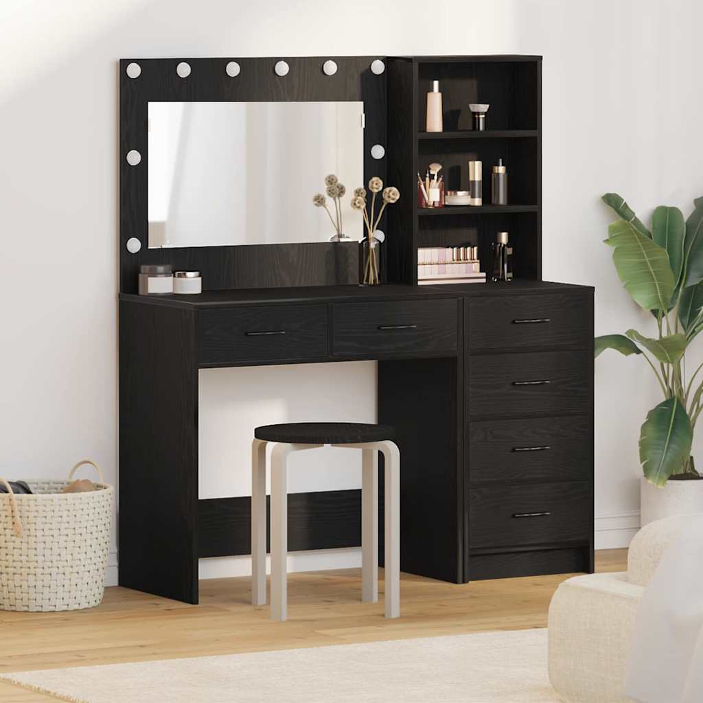 E-shop Multidom Toaletný stolík Čierna 78.5 x 41 x 135 cm Kompozitné drevo