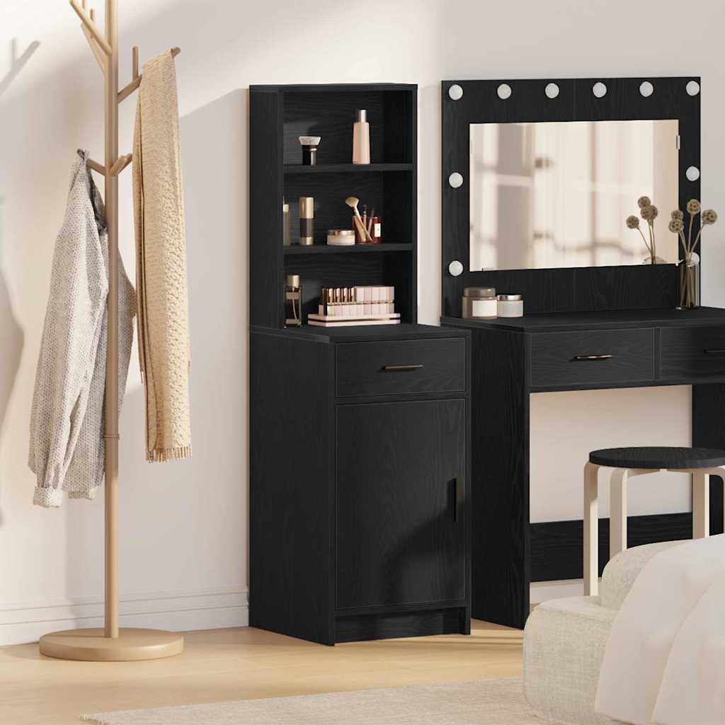 E-shop Multidom Highboard Čierny dub 40 x 40,5 x 135 cm Kompozitné drevo