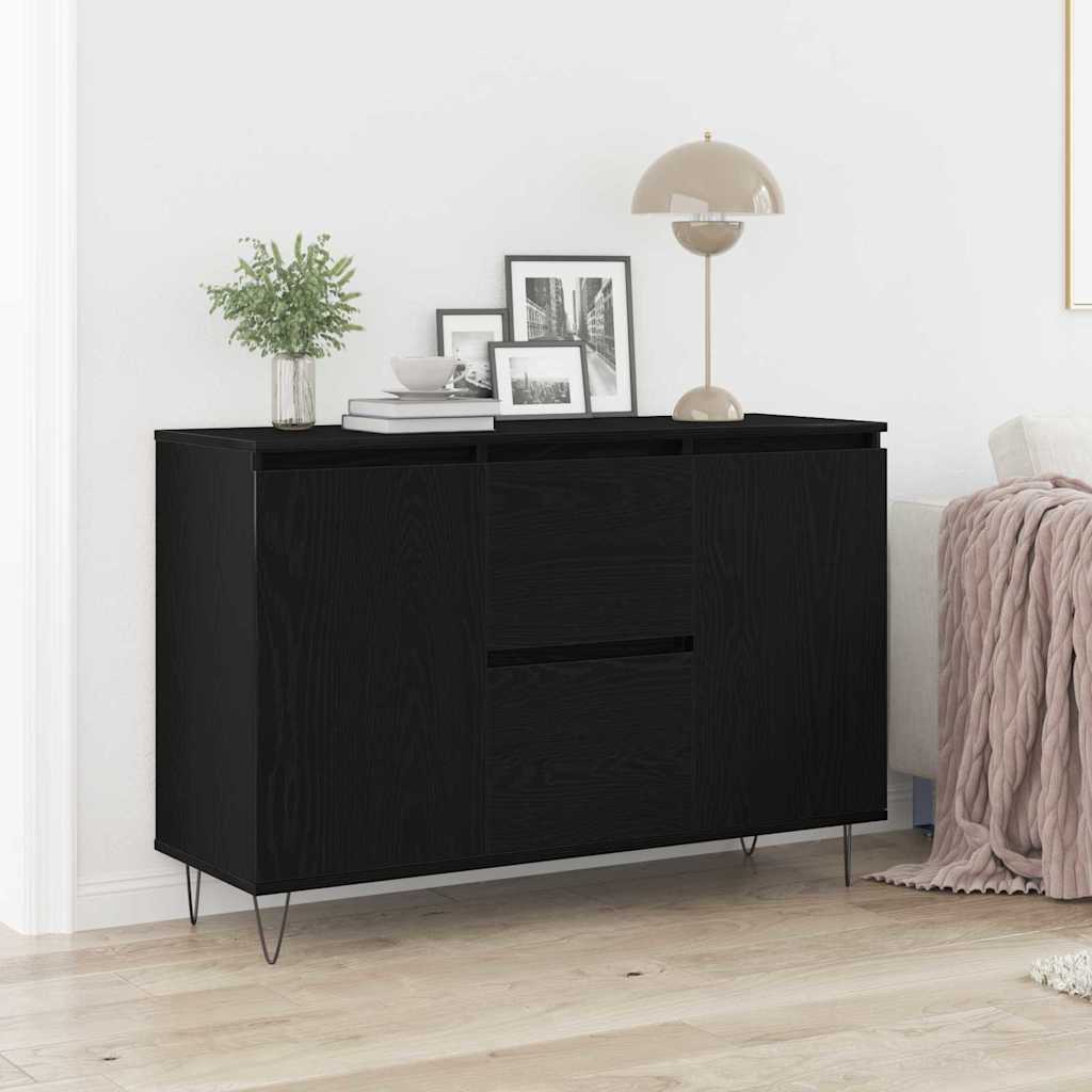 E-shop Multidom Servírovacia skriňa so zásuvkou Čierny dub 101,5 x 35 x 70 cm