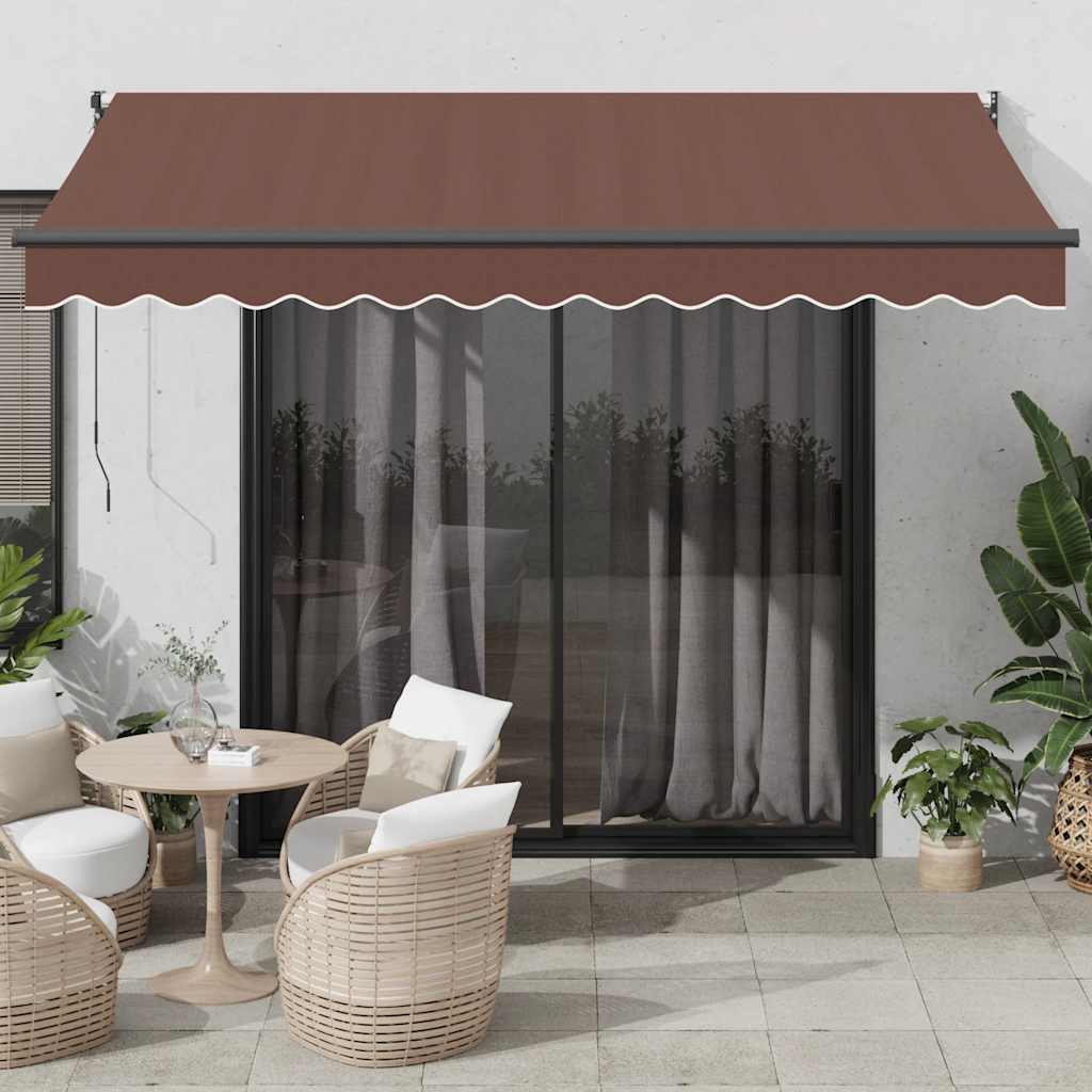 E-shop Multidom Automaticky zaťahovacia markíza hnedá 350x250 cm