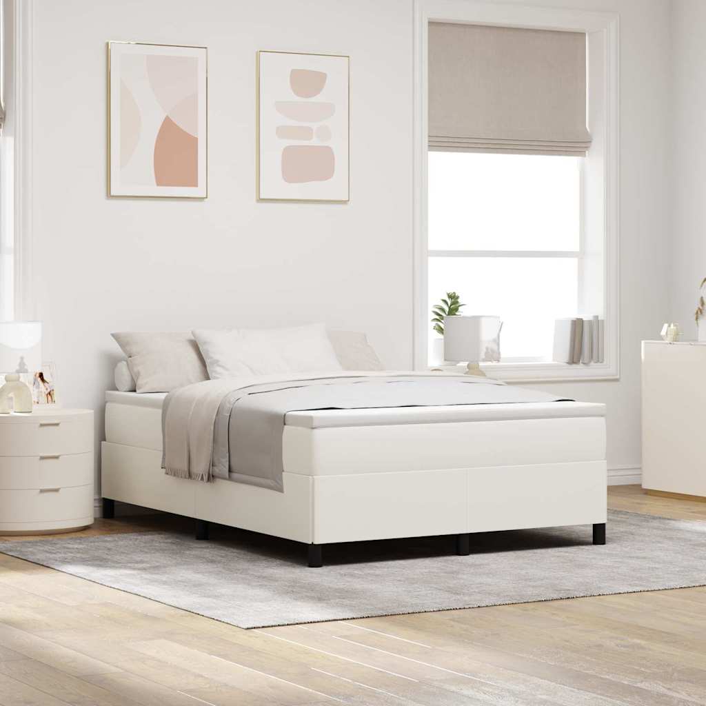 E-shop Multidom Posteľ s pružinovým rámom Krémová 140 x 190 cm