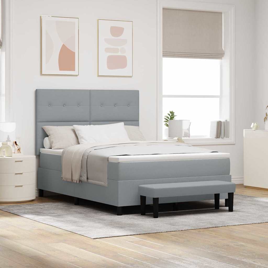 E-shop Multidom Posteľ s pružinovým rámom Svetlosivá 160 x 200 cm látka