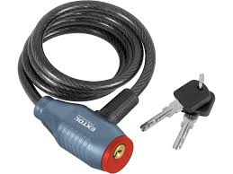 E-shop EXTOL PREMIUM Zámok na bicykel špirálový, 100cm, pr.8mm, 2x kľúč, s držiakom