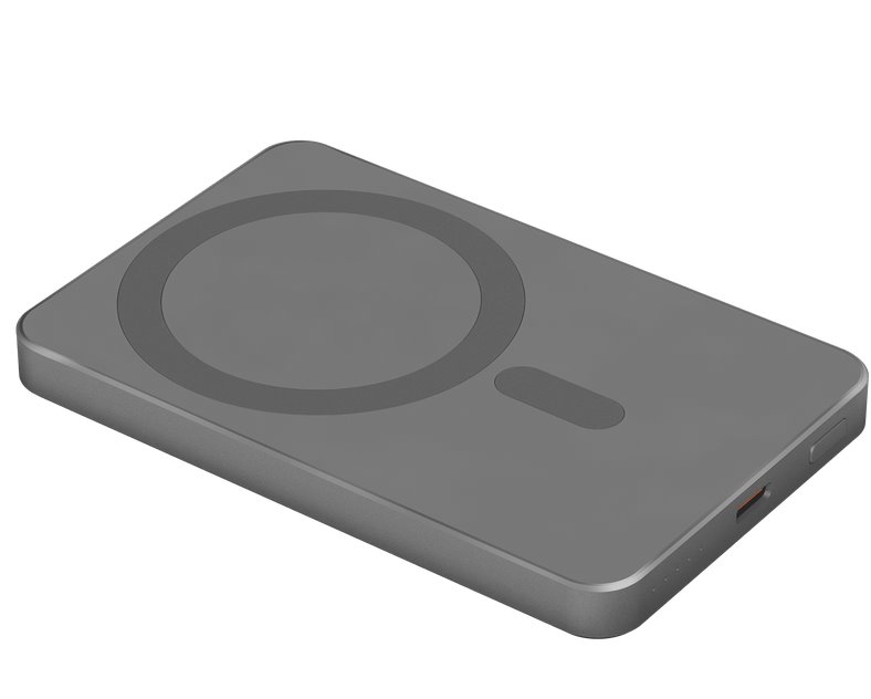 E-shop Indukčná nabíjačka powerbanka 5000mAh KRUGER & MATZ KM0911, s podporou MagSafe, sivá