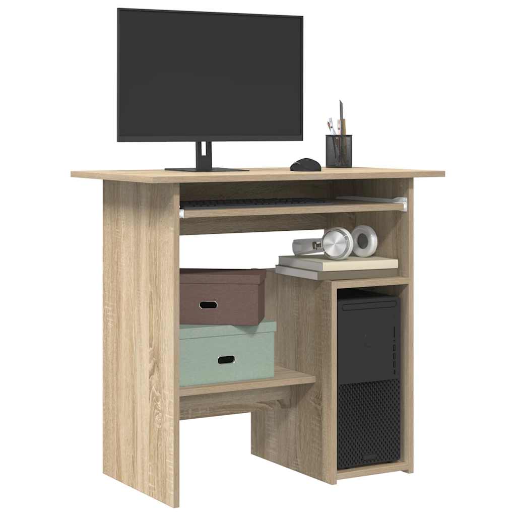 E-shop Multidom Písací stôl, dub sonoma 80x45x74 cm, kompozitné drevo