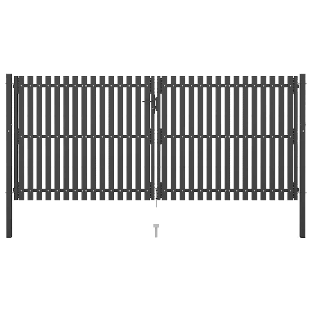 E-shop Multidom Záhradná brána z ocele 400x150 cm antracitová