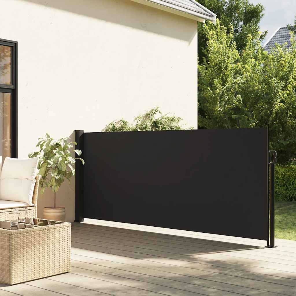 E-shop Multidom Zaťahovacia bočná markíza, čierna 120x600 cm