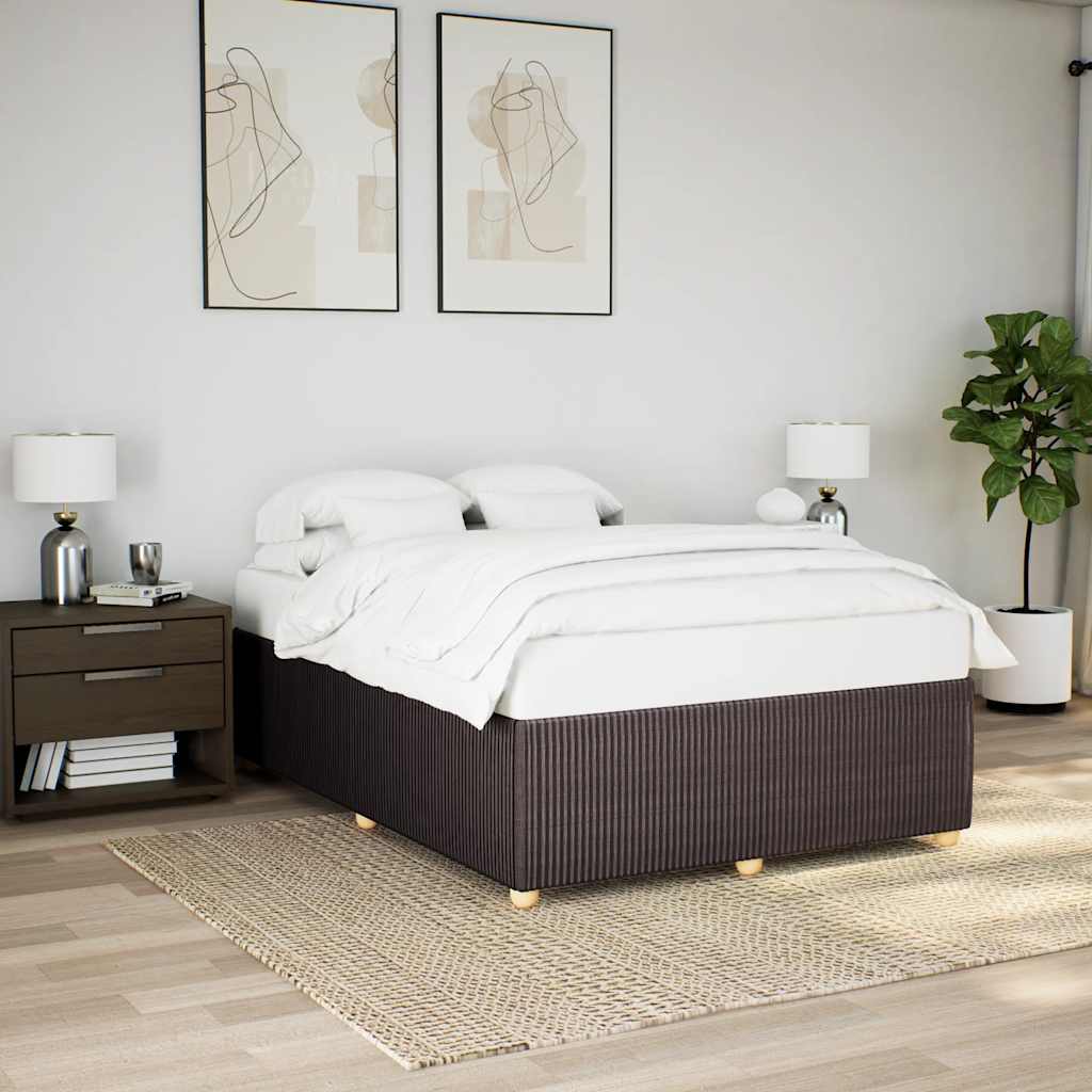 E-shop Multidom Posteľ bez matraca tmavohnedá 140x200 cm látka