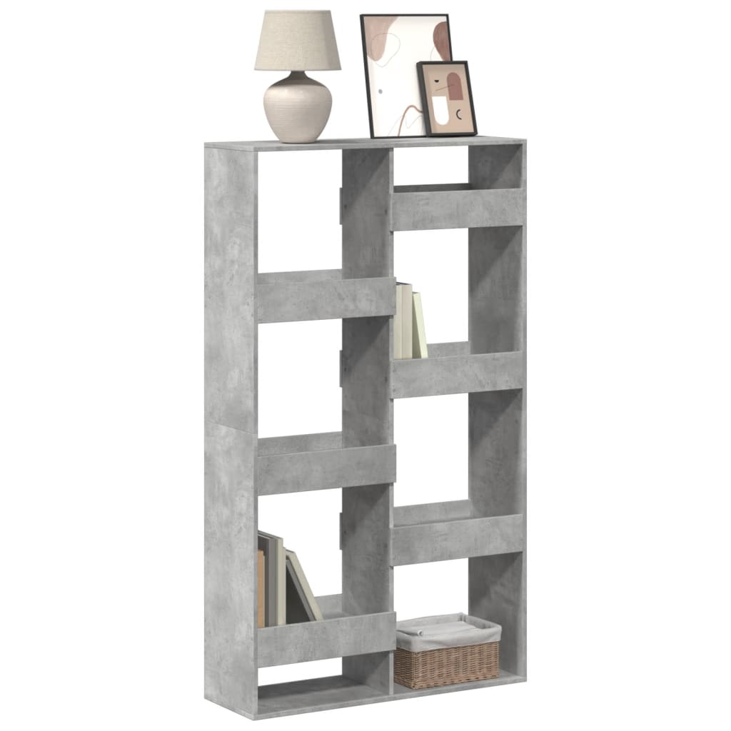 E-shop Multidom Knižnica betónovosivá 100x33x175 cm kompozitné drevo