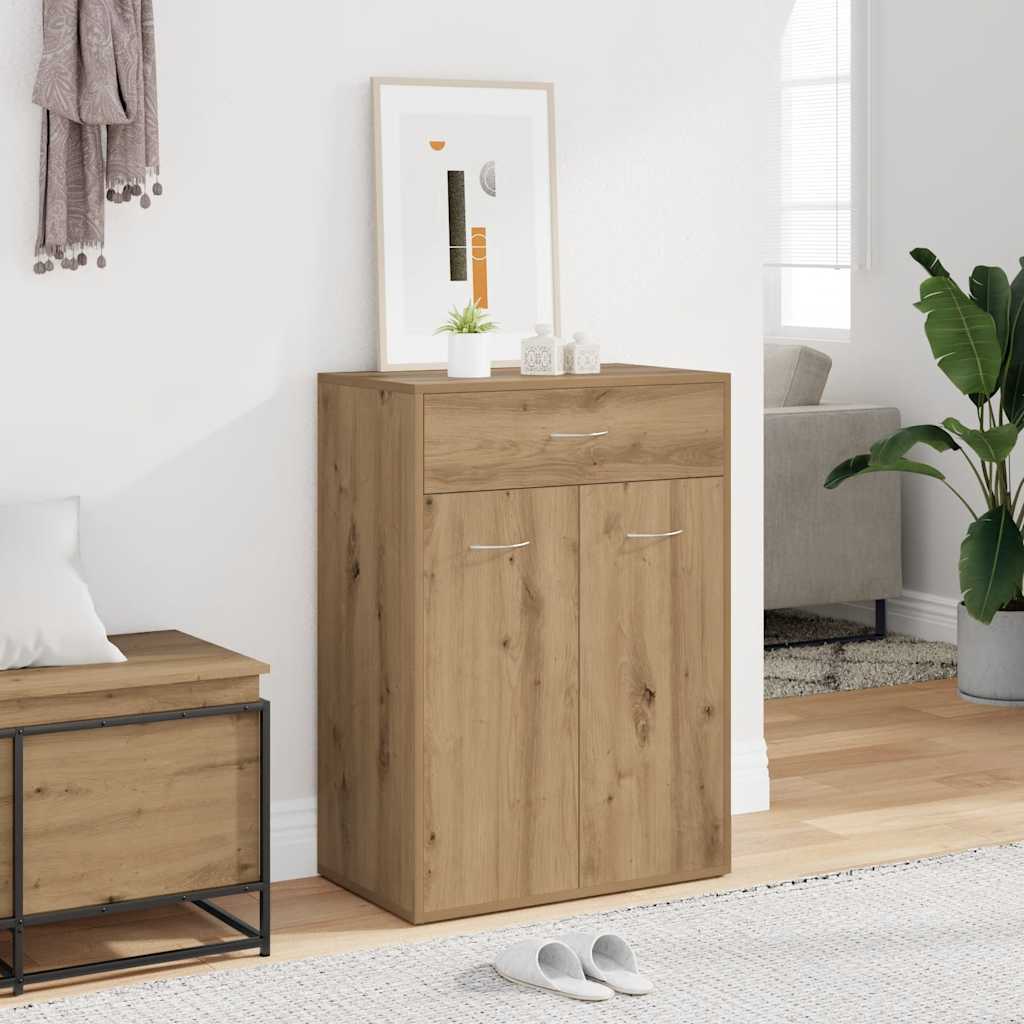 E-shop Multidom Botník dub artisan 60x35x84 cm kompozitné drevo