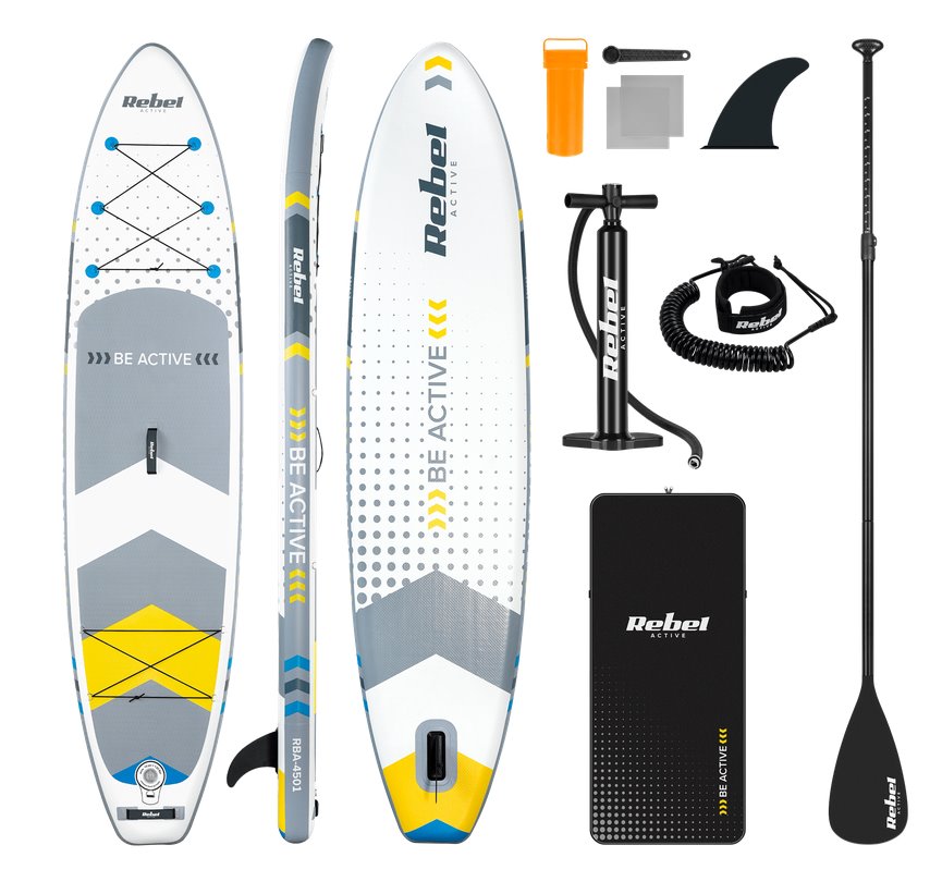 E-shop Paddleboard SUP REBEL ACTIVE RBA-4500WH, biely, 11'6" 350x81x15cm