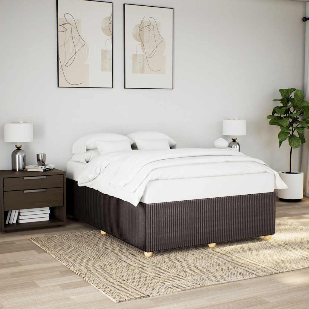 E-shop Multidom Posteľ bez matracatmavohnedá 160x200 cm látka