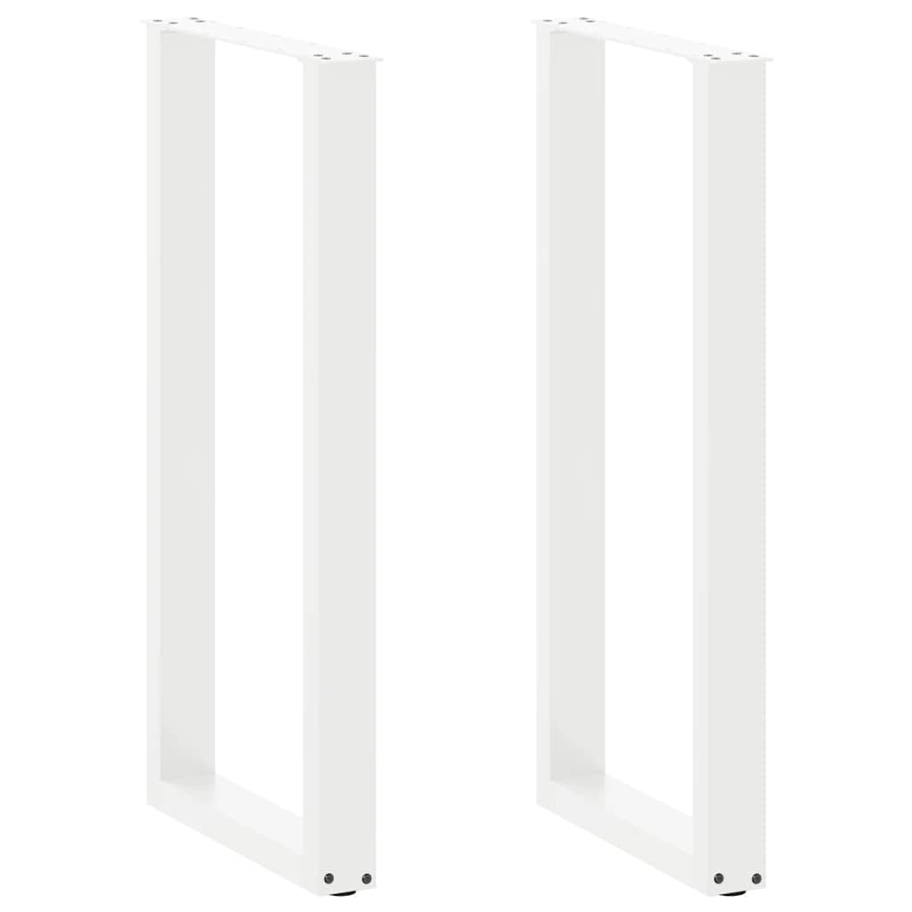 E-shop Multidom Nohy barového stola v tvare U, 2 ks, biele, 40 x (100-101) cm, oceľové