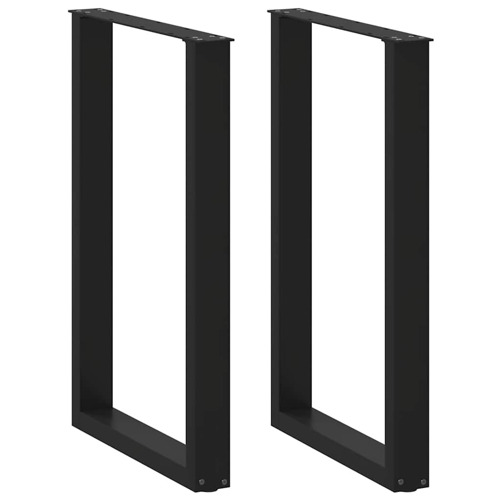 E-shop Multidom Nohy barového stola v tvare U, 2 ks, čierne, 60 x (90-91) cm, oceľové