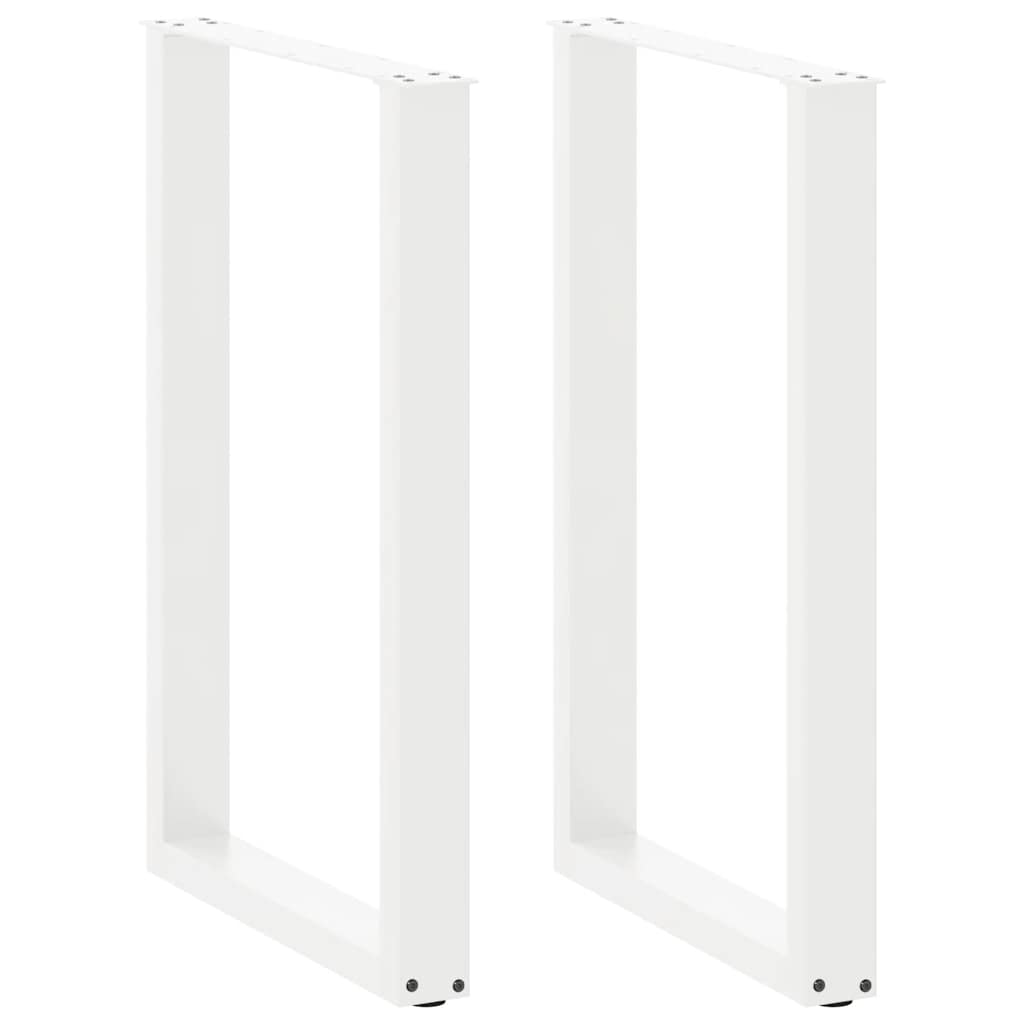 E-shop Multidom Nohy barového stola v tvare U, 2 ks, biele, 60 x (90-91) cm, oceľové
