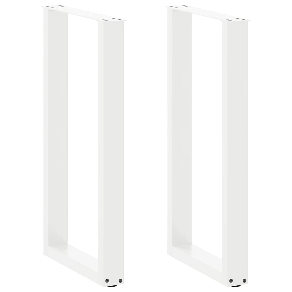 E-shop Multidom Nohy barového stola v tvare U, 2 ks, biele, 50 x (90-91) cm, oceľové