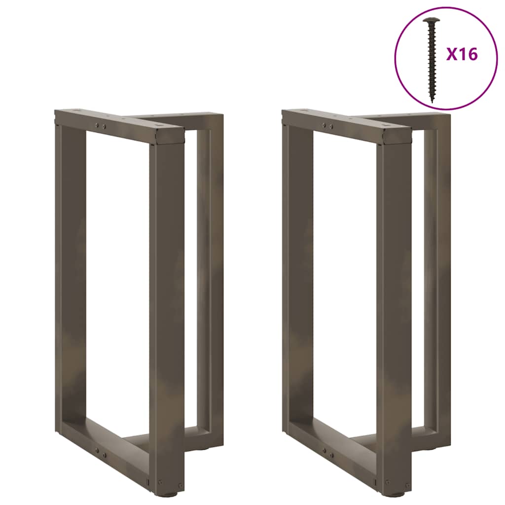 E-shop Multidom Nohy barového stola v tvare T, 2 ks, čierne, 60x35x(90-91) cm, oceľové