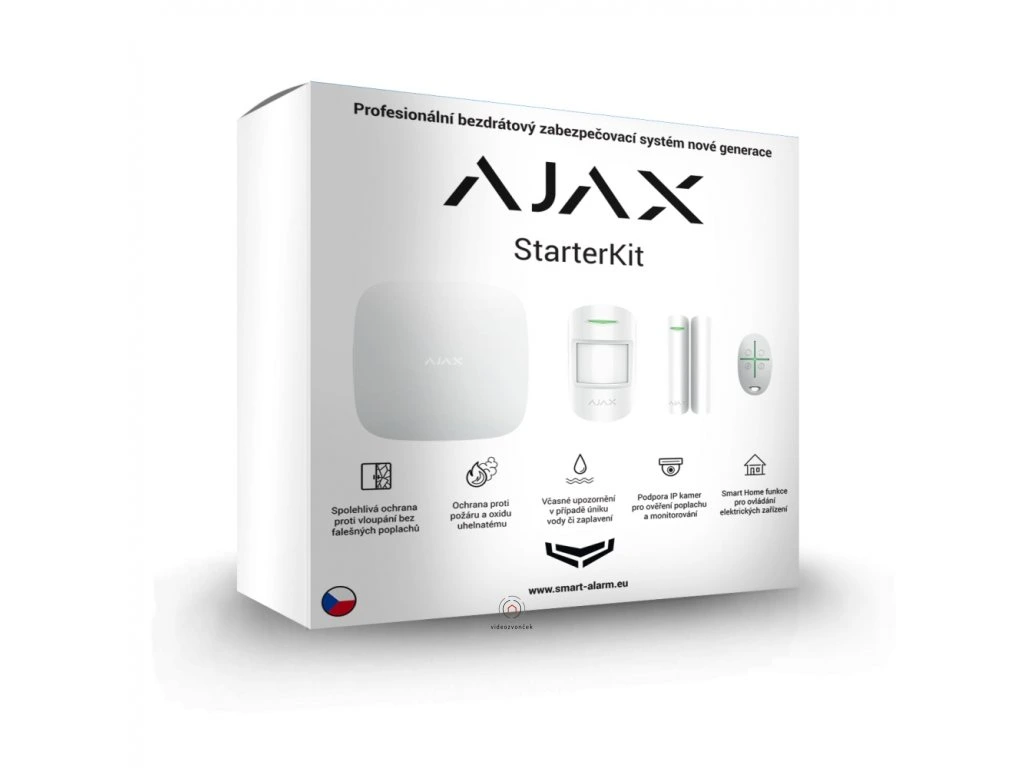 Ajax StarterKit biely – štartovacia sada zabezpečovacieho systému