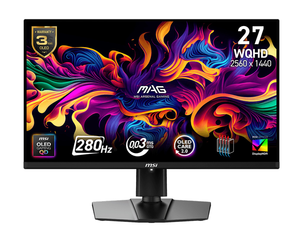 MSI MAG/271QP X28/26,5''/QD-OLED/QHD/280Hz/0,03ms/Čierna/3R