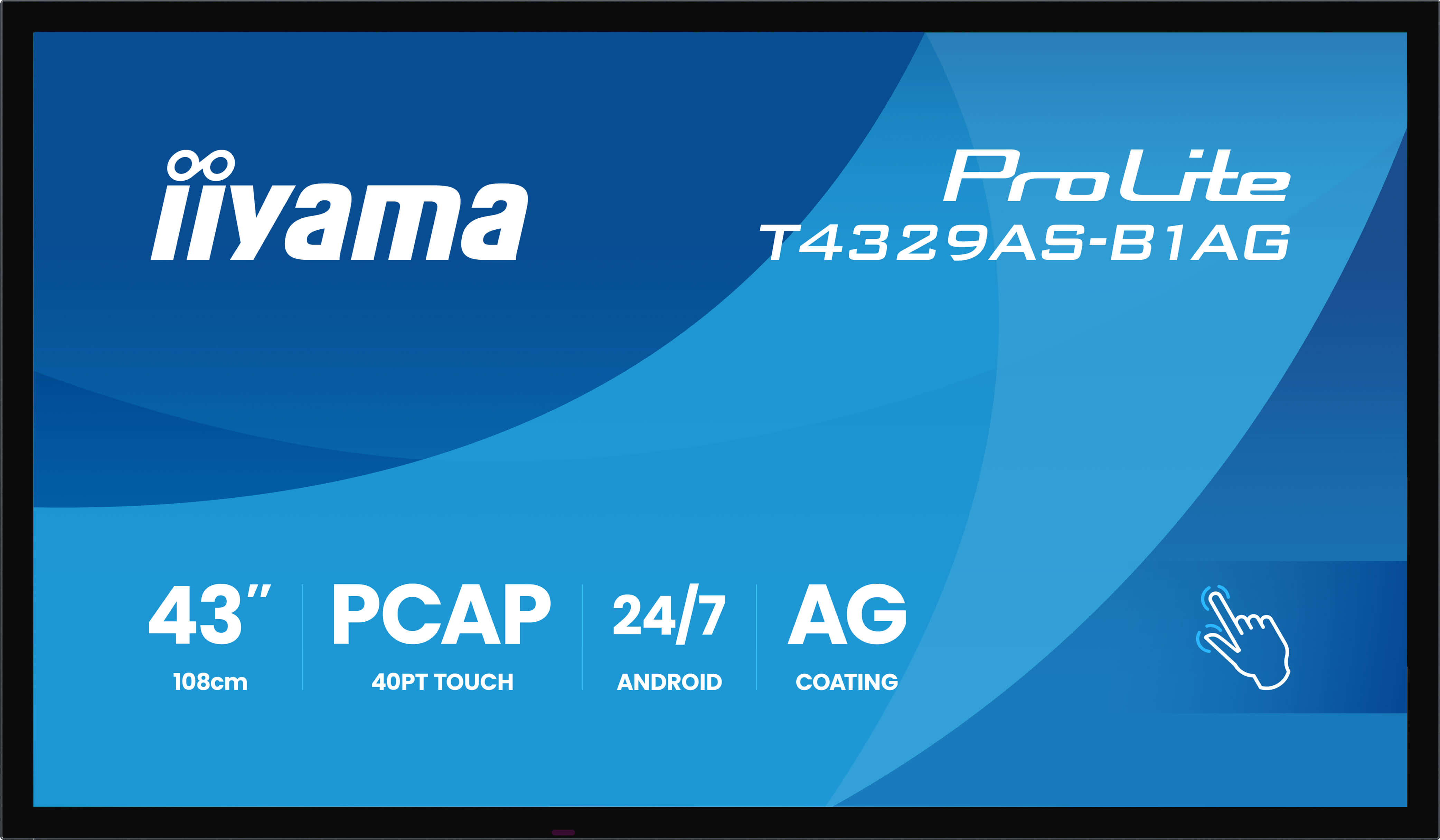 43'' iiyama T4329AS-B1AG: VA, 4K UHD, Android, 24/7