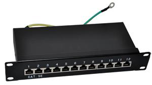 Patch panel 10“ STP Cat5e 12 portov