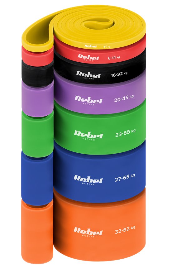 Guma posilňovacia REBEL Power Band PT-S7 4-82 kg 7ks