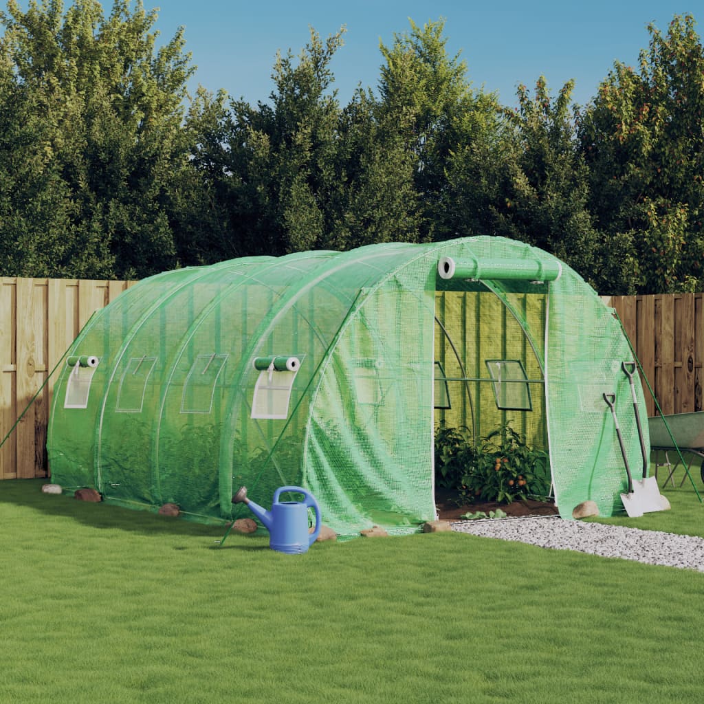 Multidom Fóliovník s oceľovým rámom zelený 12 m² 4x3x2 m