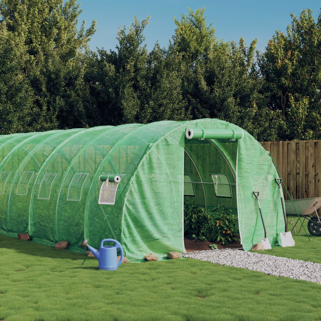 Multidom Fóliovník s oceľovým rámom zelený 54 m² 18x3x2 m