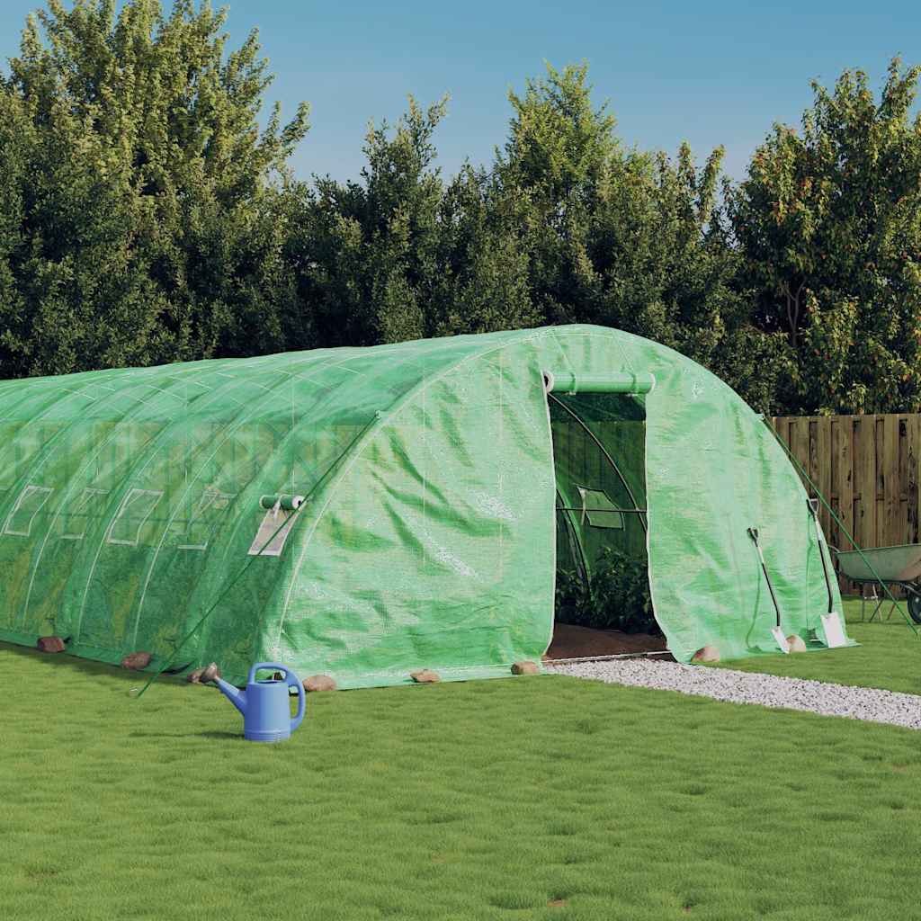 Multidom Fóliovník s oceľovým rámom zelený 70 m² 14x5x2,3 m