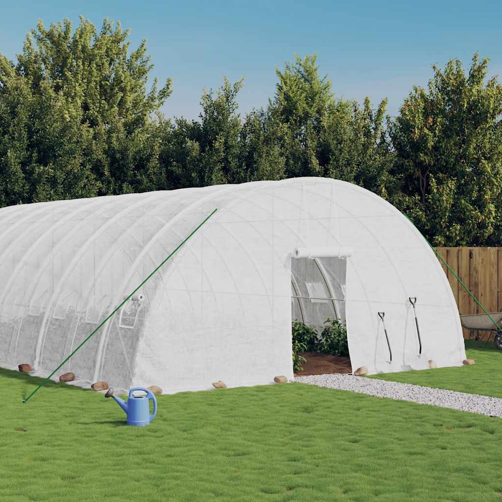 Multidom Fóliovník s oceľovým rámom biely 96 m² 16x6x2,85m