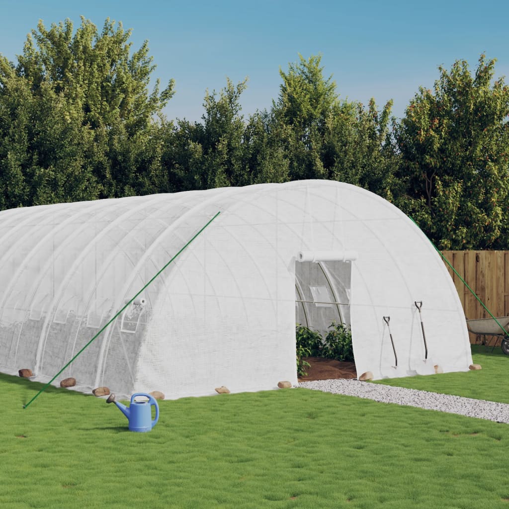Multidom Fóliovník s oceľovým rámom biely 108 m² 18x6x2,85 m