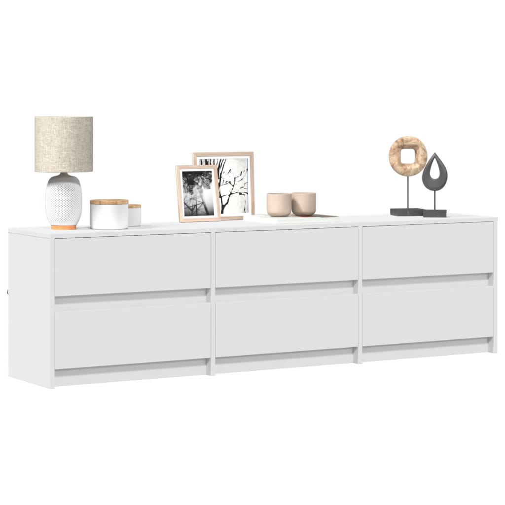Multidom TV stolík s LED biely 180x34x50 cm kompozitné drevo