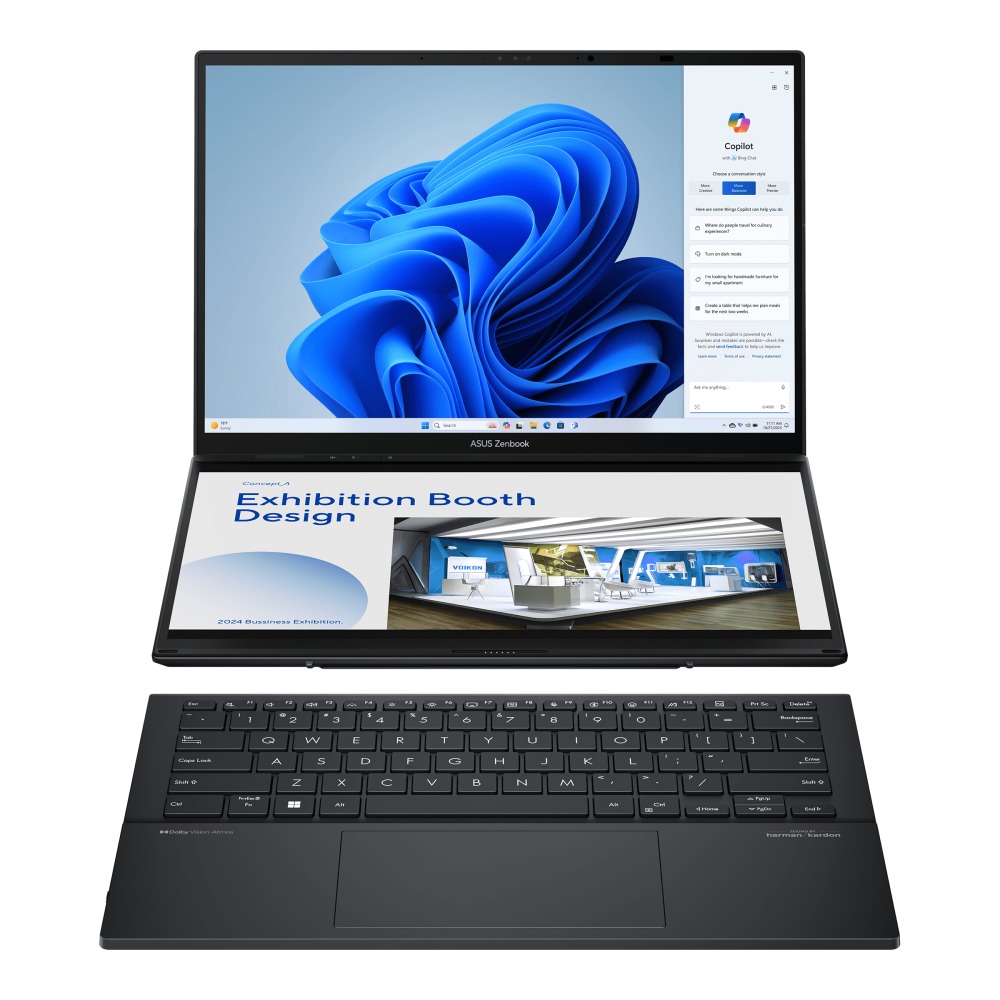ASUS Zenbook Duo 14 OLED/UX8406CA-OLED304WZ/U9-285H/14''/WUXGA/T/32GB/1TB/Intel int/W11H/Gray/2R