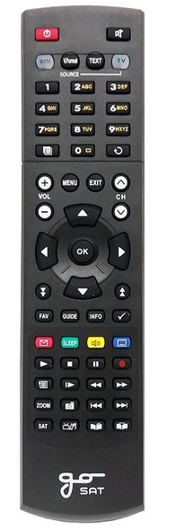 Diaľkový ovládač GoSAT/Sunsat + TV univerzálny GS7050/7055/7056/7060 GS7060