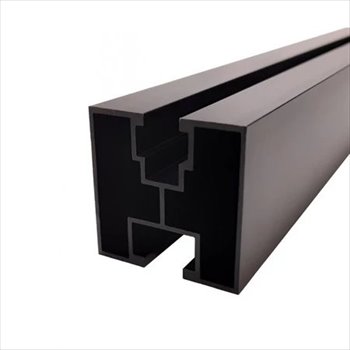 FVE ČIERNY Hliníkový montážny H profil 40x40mm, 2,4m, dĺžka 2400mm pre M10 hlavu