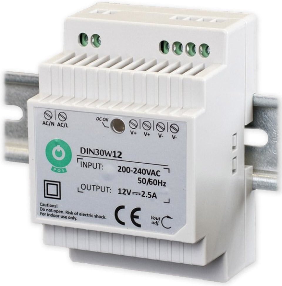 Napájací zdroj PSU DIN30W12, 12V/2,5A, 30W, na DIN lištu